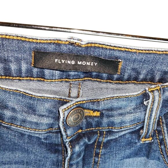 Flying Monkey Dark Wash Distressed Denim Jeans - Picture 4 of 7